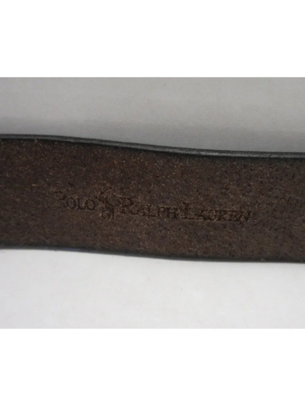 VGT Polo Ralph Lauren Belt 46 Italian Leather Silver Buckle Classic